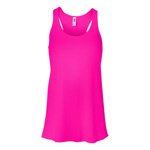 8800 BELLA + CANVAS Women's Flowy Racerback Tank Neon Pink