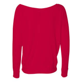 8850 BELLA + CANVAS Women’s Flowy Off Shoulder Long Sleeve Tee Red