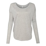 8852 BELLA + CANVAS Women’s Flowy 2x1 Ribbed Long Sleeve Tee Athletic Heather