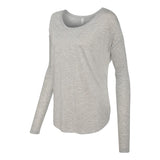 8852 BELLA + CANVAS Women’s Flowy 2x1 Ribbed Long Sleeve Tee Athletic Heather