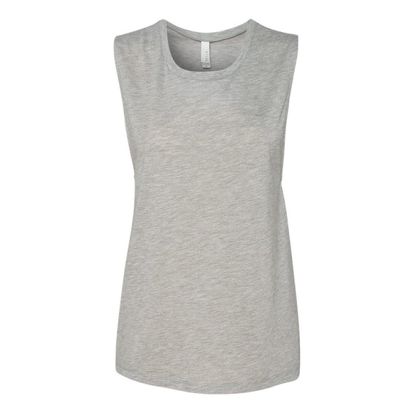 8803 BELLA + CANVAS Women's Flowy Scoop Muscle Tank Athletic Heather