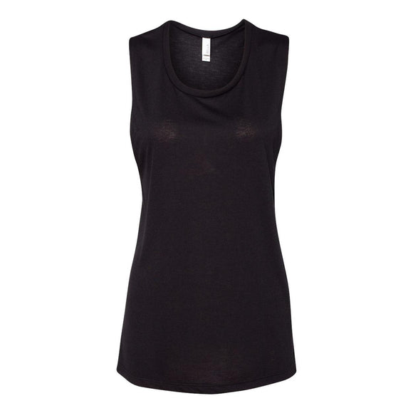 8803 BELLA + CANVAS Women's Flowy Scoop Muscle Tank Black