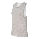 8803 BELLA + CANVAS Women's Flowy Scoop Muscle Tank White Marble