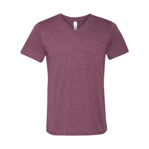 3415 BELLA + CANVAS Triblend V-Neck Short Sleeve Tee Maroon Triblend