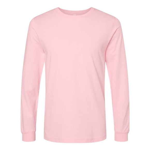 3501 BELLA + CANVAS Unisex Jersey Long Sleeve Tee Pink