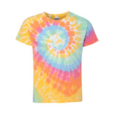 20BMS Dyenomite Youth Multi-Color Spiral Tie-Dyed T-Shirt Aerial Spiral