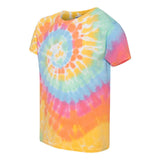 20BMS Dyenomite Youth Multi-Color Spiral Tie-Dyed T-Shirt Aerial Spiral