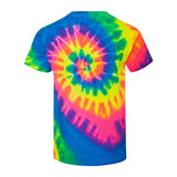 20BMS Dyenomite Youth Multi-Color Spiral Tie-Dyed T-Shirt Fluorescent Rainbow Spiral