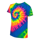 20BMS Dyenomite Youth Multi-Color Spiral Tie-Dyed T-Shirt Fluorescent Rainbow Spiral