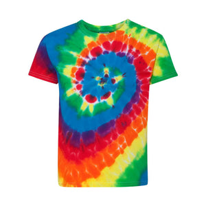 20BMS Dyenomite Youth Multi-Color Spiral Tie-Dyed T-Shirt Michelangelo