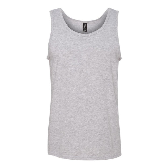 986 Anvil Lightweight Ringer Tank Top Heather Grey