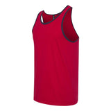 986 Anvil Lightweight Ringer Tank Top Independence Red/ Navy