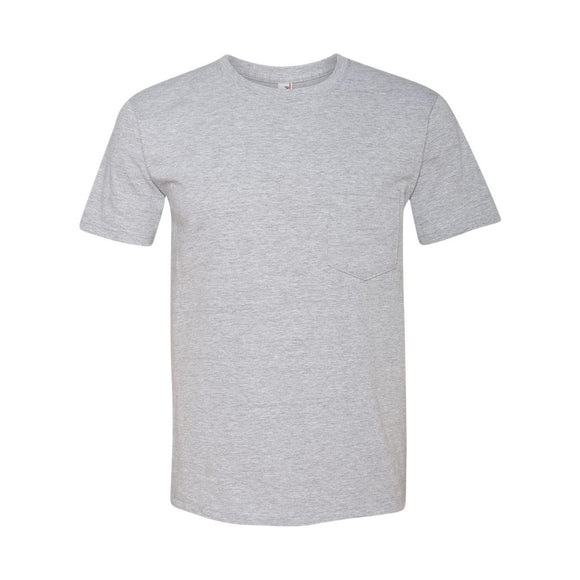 783 Anvil Midweight Pocket T-Shirt Heather Grey