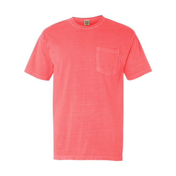 6030 Comfort Colors Garment-Dyed Heavyweight Pocket T-Shirt Neon Red Orange