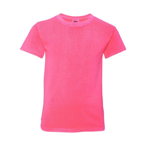 9018 Comfort Colors Garment-Dyed Youth Heavyweight T-Shirt Neon Pink