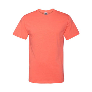 3930R Fruit of the Loom HD Cotton Short Sleeve T-Shirt Retro Heather Coral