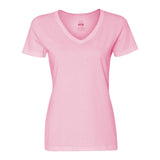 L39VR Fruit of the Loom HD Cotton Women's V-Neck T-Shirt Classic Pink