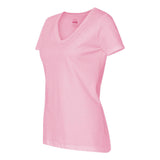 L39VR Fruit of the Loom HD Cotton Women's V-Neck T-Shirt Classic Pink