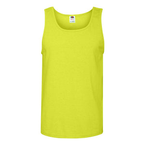 39TKR Fruit of the Loom HD Cotton Tank Top Safety Green