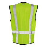 1509 Kishigo Black Bottom Mesh Class 2 Vest Lime