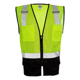 1509 Kishigo Black Bottom Mesh Class 2 Vest Lime