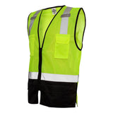 1509 Kishigo Black Bottom Mesh Class 2 Vest Lime