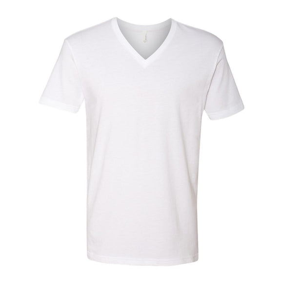 3200 Next Level Unisex Cotton V-Neck T-Shirt White