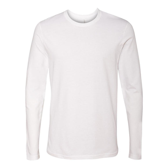 3601 Next Level Unisex Cotton Long Sleeve T-Shirt White