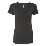 6640 Next Level Women’s CVC Deep V-Neck T-Shirt Charcoal