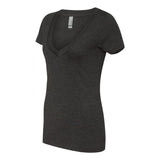 6640 Next Level Women’s CVC Deep V-Neck T-Shirt Charcoal