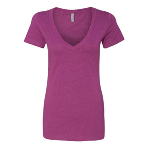 6640 Next Level Women’s CVC Deep V-Neck T-Shirt Lush