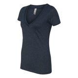 6640 Next Level Women’s CVC Deep V-Neck T-Shirt Midnight Navy