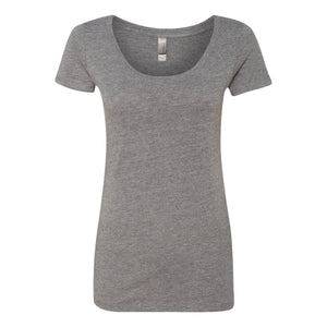 6730 Next Level Women’s Triblend Scoop Neck T-Shirt Premium Heather