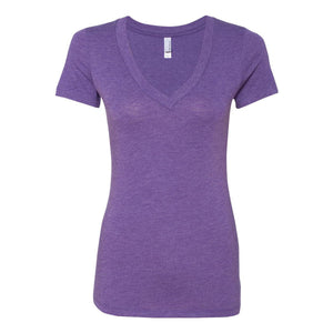 6740 Next Level Women’s Triblend Deep V-Neck T-Shirt Purple Rush