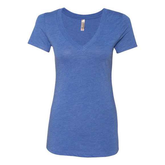 6740 Next Level Women’s Triblend Deep V-Neck T-Shirt Vintage Royal