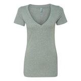 6640 Next Level Women’s CVC Deep V-Neck T-Shirt Dark Heather Grey