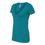 6640 Next Level Women’s CVC Deep V-Neck T-Shirt Teal