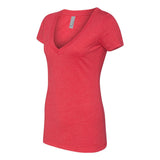 6640 Next Level Women’s CVC Deep V-Neck T-Shirt Red