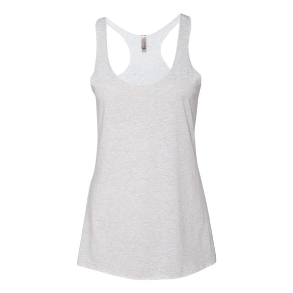 6733 Next Level Women’s Triblend Racerback Tank Heather White