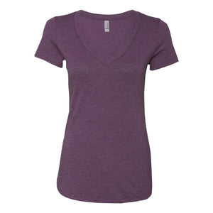 6740 Next Level Women’s Triblend Deep V-Neck T-Shirt Vintage Purple