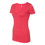 6740 Next Level Women’s Triblend Deep V-Neck T-Shirt Vintage Red