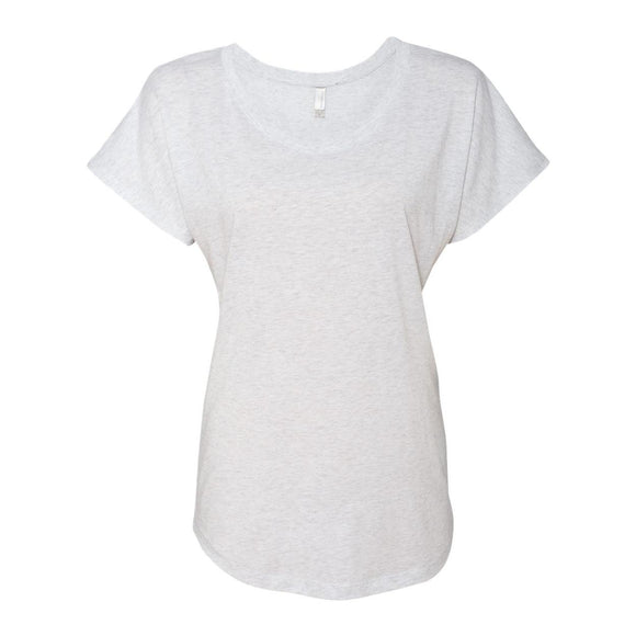 6760 Next Level Women’s Triblend Dolman T-Shirt Heather White