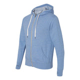 PRM90HTZ Independent Trading Co. Heathered French Terry Full-Zip Hooded Sweatshirt Sky Heather