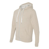 PRM90HTZ Independent Trading Co. Heathered French Terry Full-Zip Hooded Sweatshirt Oatmeal Heather