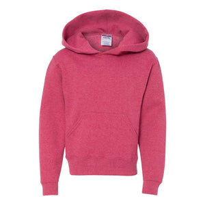 996YR JERZEES NuBlend® Youth Hooded Sweatshirt Vintage Heather Red