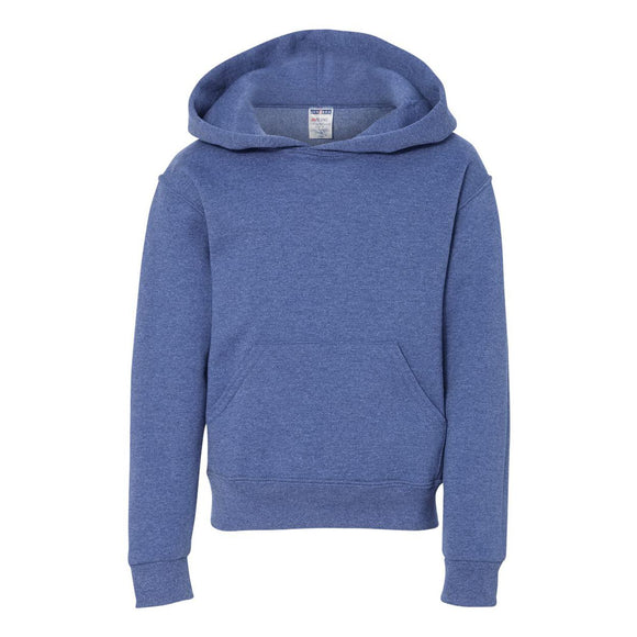 996YR JERZEES NuBlend® Youth Hooded Sweatshirt Vintage Heather Blue