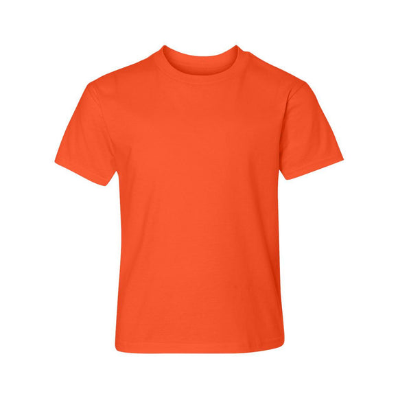 498Y Hanes Perfect-T Youth T-Shirt Orange