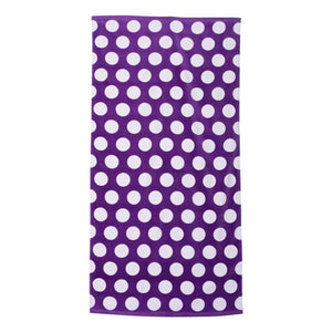 C3060P Carmel Towel Company Polka Dot Velour Beach Towel Purple