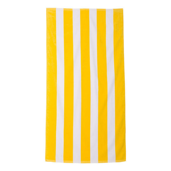 C3060S Carmel Towel Company Cabana Stripe Velour Beach Towel Sunlight