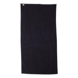 C3060 Carmel Towel Company Velour Beach Towel Black